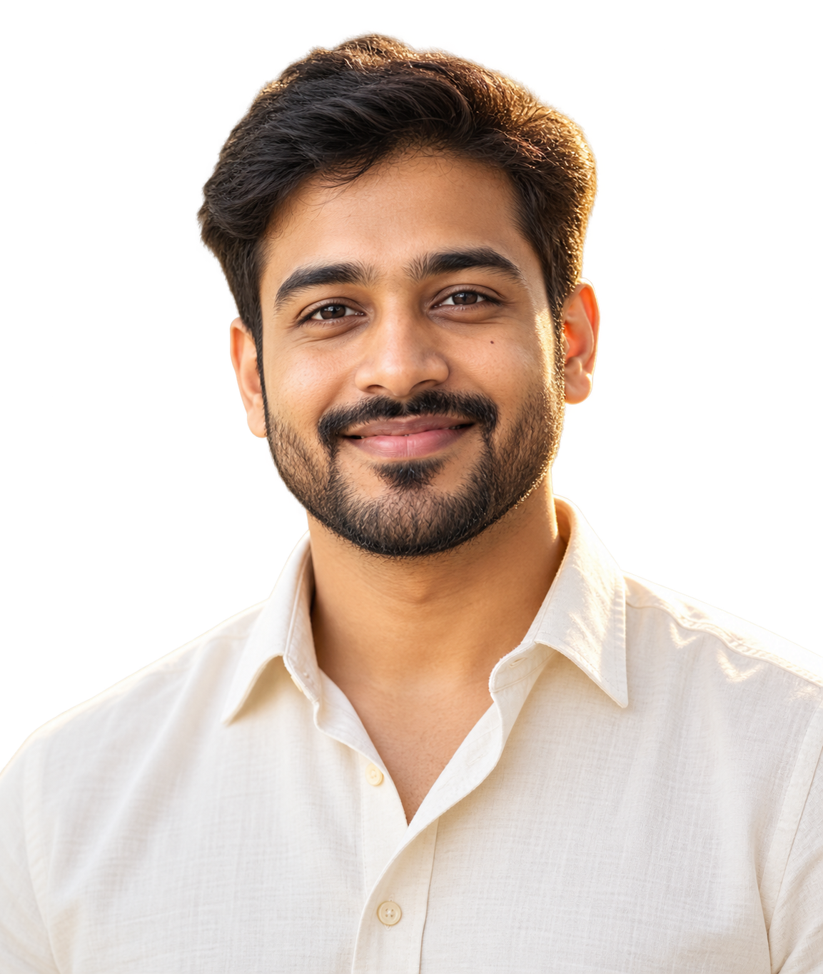 Illustrative smiling Indian founder